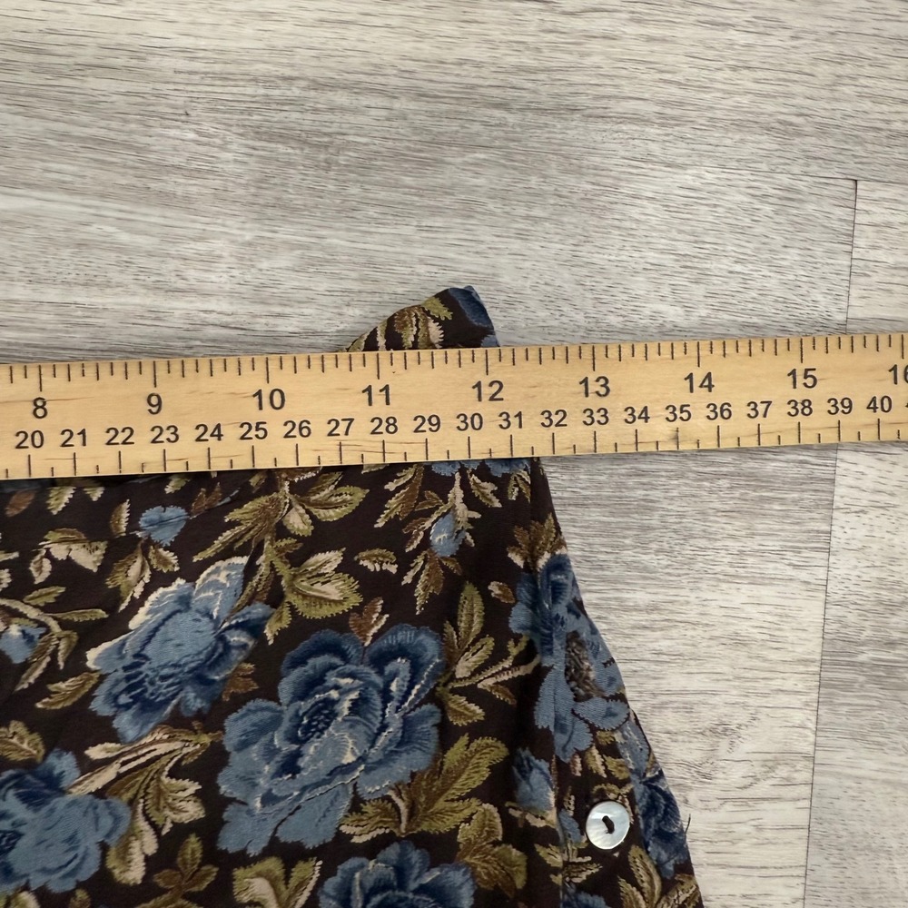 Jay Peters Floral Maxi Skirt Brown Roses Vintage Boho Cottagecore Womens Size M - Picture 5 of 7